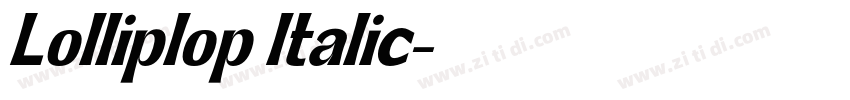 Lolliplop Italic字体转换